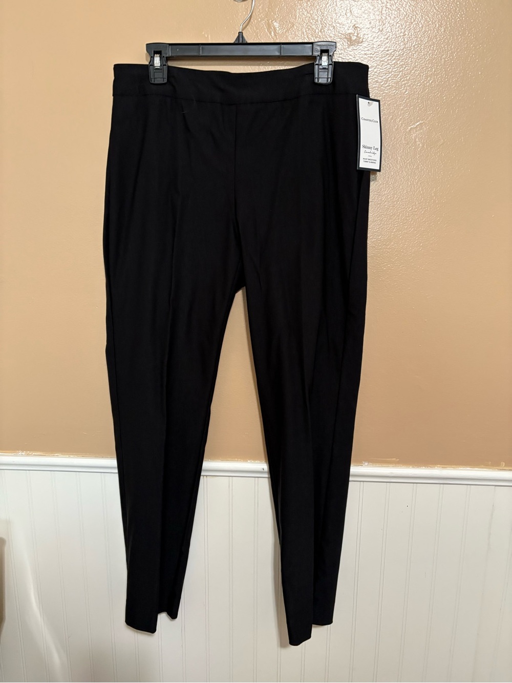 Charter Club Skinny Leg Cambridge Size 12 Black Pull On Pant NWT